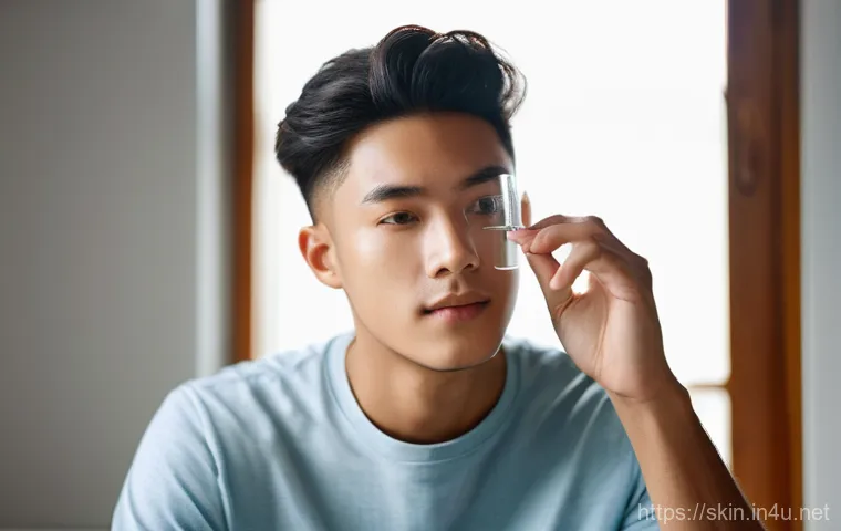 히알루론산 고함량 세럼 추천 - **Prompt:** A young woman in her late 20s to early 30s, with a serene and satisfied expression, gent... 히알루론산 고함량 세럼 추천 - **Prompt:** A young woman in her late 20s to early 30s, with a serene and satisfied expression, gent...